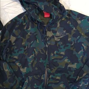 Navy camo Nike zip-up